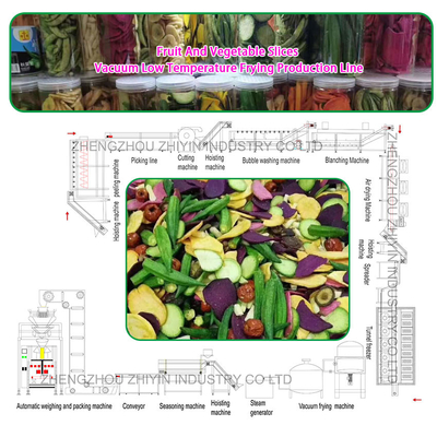 Fritura a vuoto automatico a bassa temperatura per prodotti alimentari per frutta e verdura