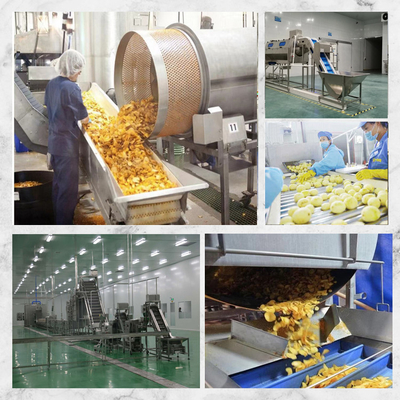Linea di produzione di patatine 60 unità all'anno Produzione per 2-3 mm Spessore delle patatine