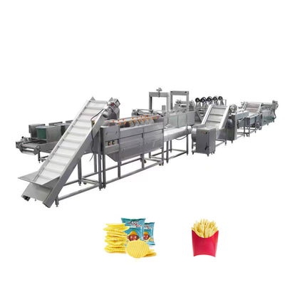 SUS304 Linea di produzione di patatine fritte 1500 kg/h Per la lavorazione degli snack
