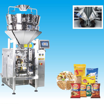 Macchina di confezionamento automatico di patatine 420W snack 50 sacchetti/min