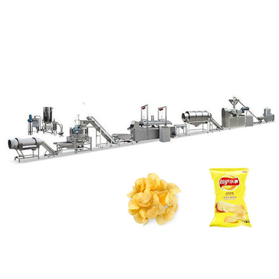 Linea di produzione multifunzionale di patatine fritte da 100 kg/h SUS304 riscaldamento a gas